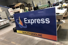 Gasoline business signs in Coopersburg
