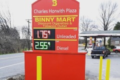 Monument signs in Lehighton for a gas station