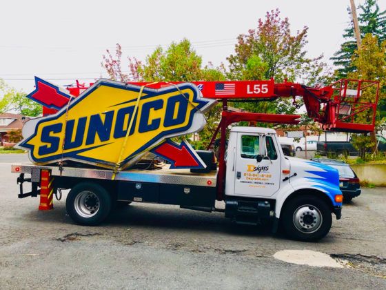 Sunoco Business Sign on Truck in Norristown, PA