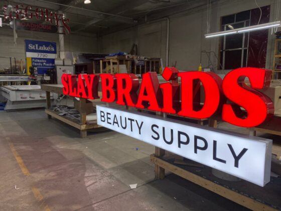 Slay Braids Beauty Supply Electrical Sign in Allentown, Doylestown, Lehighton, Coopersburg, Stroudsburg, PA, Phillipsburg, NJ